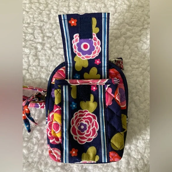 Stephanie Dawn small floral crossbody bag/purse, navy with colorful flowers - Picture 3 of 8